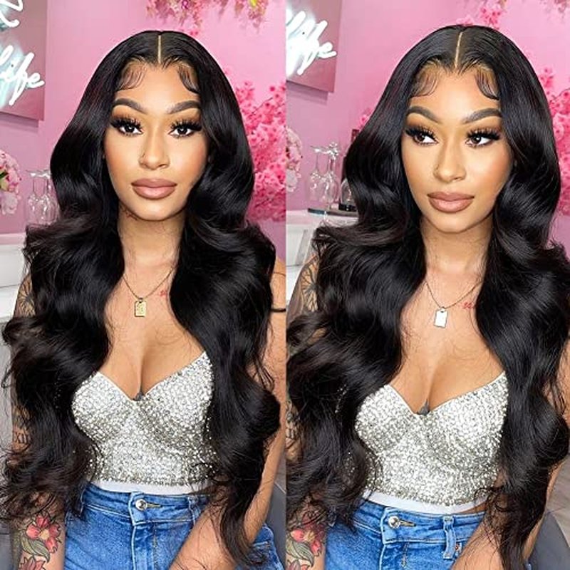 Aopusi Human Hair Bundles with Closure (16 18 20+14£¬Free Part)100% Brazilian Human Hair Body Wave Bundles with Lace Closure Virgin Hair Body Wave Hair Weave for Black Women