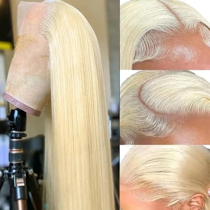 ORIGEN 613 Blonde 13x6 Lace Front Human Hair Wig Pre Plucked Straight HD Frontal Glueless Wigs with Baby Hair for Black Women 180% Density 22 Inch