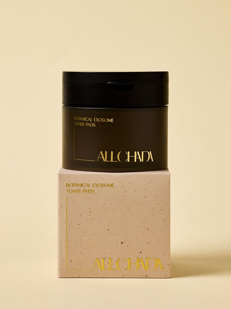 ALLCHADA® Doctor-Developed Vegan Exosome Toner Pads – Hydrating & Soothing for Sensitive Skin, Dermatologically Tested, Non-Irritating, Alcohol-Free - 60 Pads, 90ml