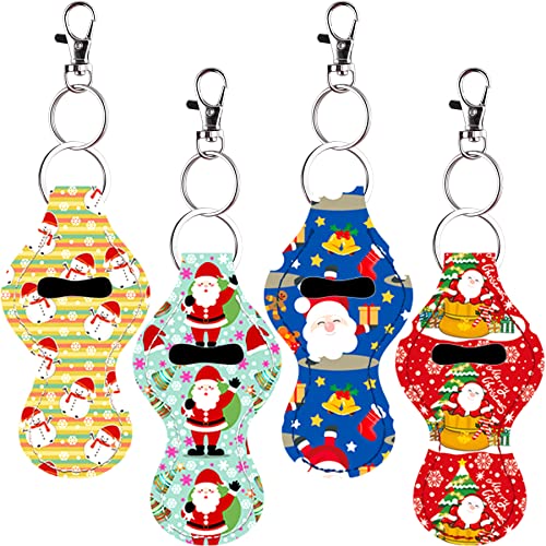 Duufin 24 Pieces Chapstick Holder Keychains Lipstick Holder Keychains