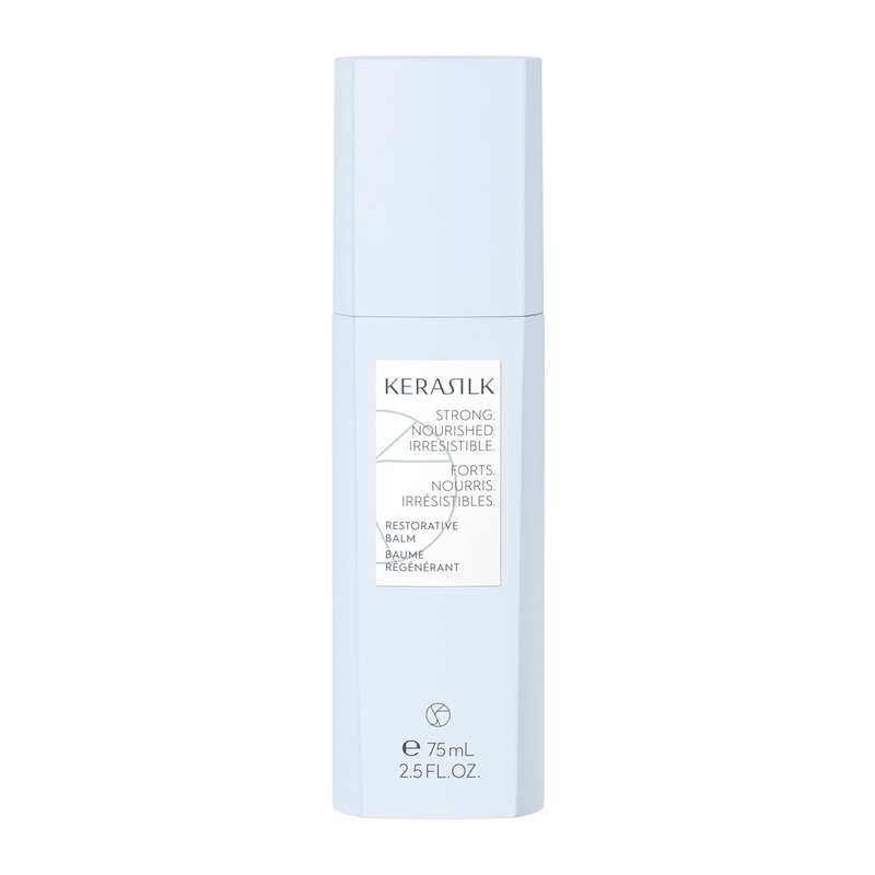 KERASILK Restorative Balm | Intensely Repairs & Minimizes Breakage | Nourishes Dry Ends & Strengthens Strands | With Heat Protection | For Dry, Stressed & Damaged Hair | 75ml