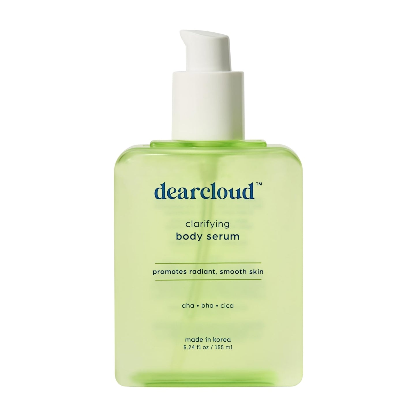 dearcloud Clarifying Body Serum – AHA, BHA, & Cica Korean Skincare for Radiant Skin - Korean skin care body serum for smooth, clear skin (5.24 fl oz)