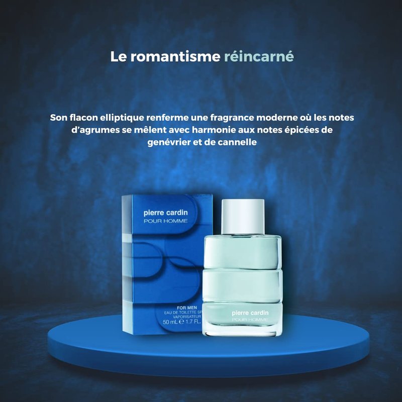 Pierre Cardin Eau de Toilette pour Homme, Woody Aromatic, 1.7 Oz