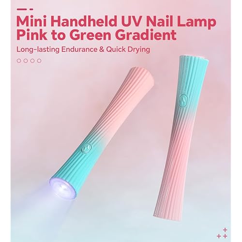 UV for Gel Nail Fashion Styling Handheld UV Light for Gel Nails Mini UV Light Portable Nail Lamp Cordless USB Chargeable Nail Dry Tool
