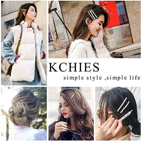 Gold pearl bobby pins Women Girls Valentines Mother¡¯s Day Hair Clip Barrettes Decorative accessories Bridal Wedding Birthday Prom Xmas holiday Party Gift 6 Pack