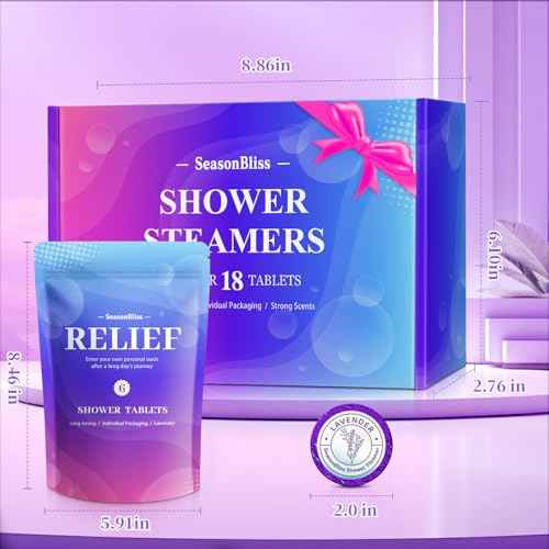 Shower Steamers 18 Pack Set, Shower Bombs with 6 Charming Scents, Shower Tablets with Natural Ingredients,Self-Care & Relaxation Presents for Women and Men