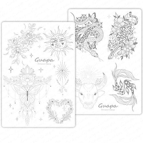 White Tiny Tattoo Practice Skin Double-Sided Minimalist Tattoo Practice Pad Fine Line