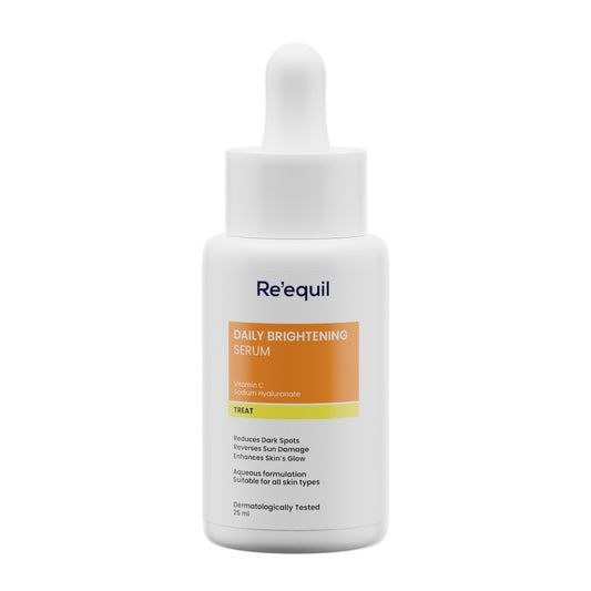 Re'equil Daily Brightening Serum | 10% Vitamin C Serum | Reduces Dark Spots | Reverses Sun Damage | Enhances Skin’s Glow | For All Skin Types | 25 ml