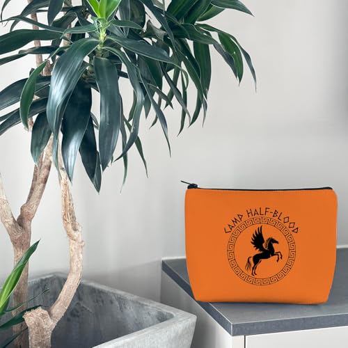 WCGXKO Percy Movie Camp Half-Blood Greek Mythology Long Island Makeup Bag Bookish Gift
