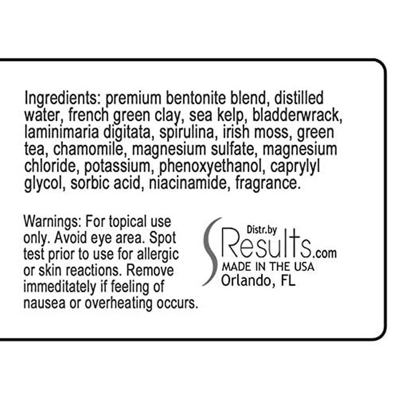 Detox Spa Mud Seaweed Enriched Anti-Cellulite Body Mask for Toning, Tightening and Improving Skin Health