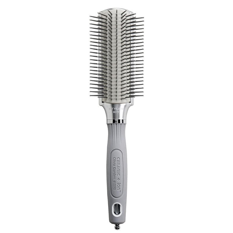 Olivia Garden Ceramic + Ion XL Pro Hair Brush - Paddle Brush for All Hair Types | Smooths & Adds Shine