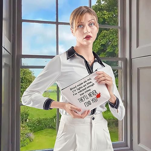 WCGXKO True Crime Gift Crime Show Lover Zipper Pouch Makeup Bag (FIND YOU)