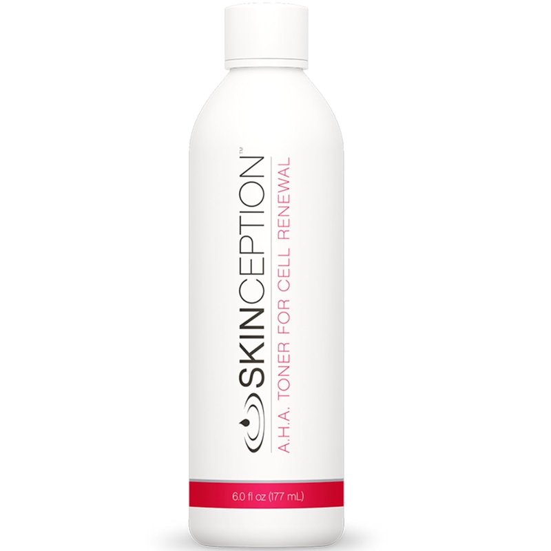 Skinception A.H.A. Toner - Gentle Facial Toner for Cell Renewal, Shrinks Pores & Reduces Acne | 6 oz
