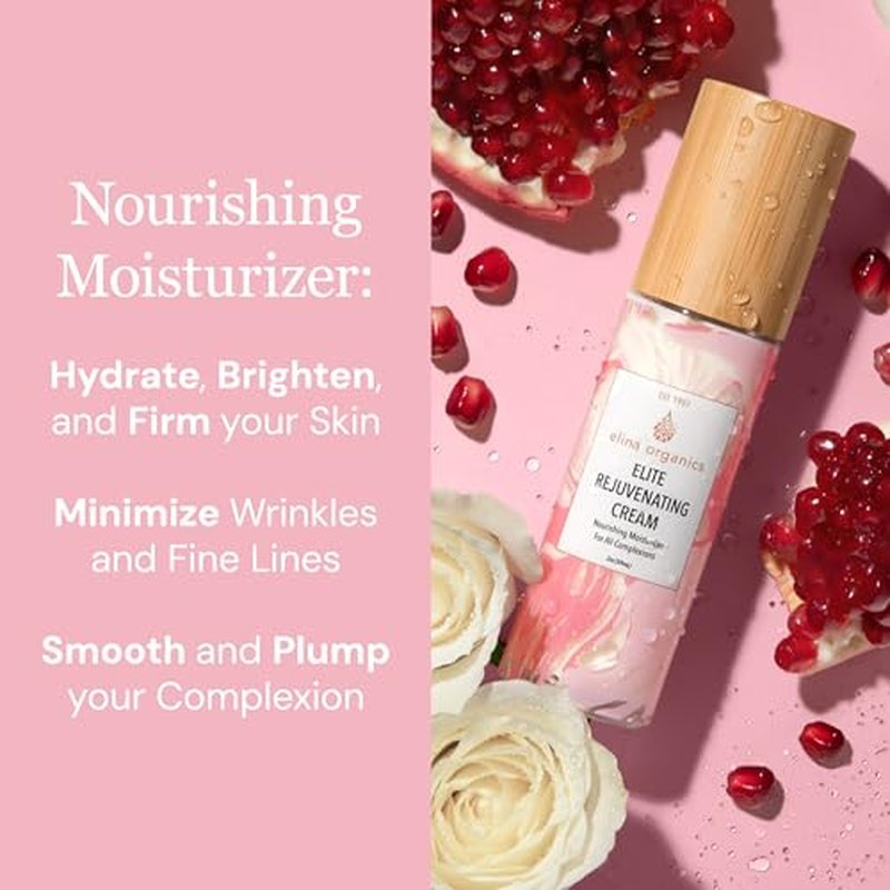 Elite Rejuvenating Cream 2oz ? Anti-Aging Organic Moisturizer with Copper Peptides & Hyaluronic Acid ? Brightening & Firming for All Skin Types