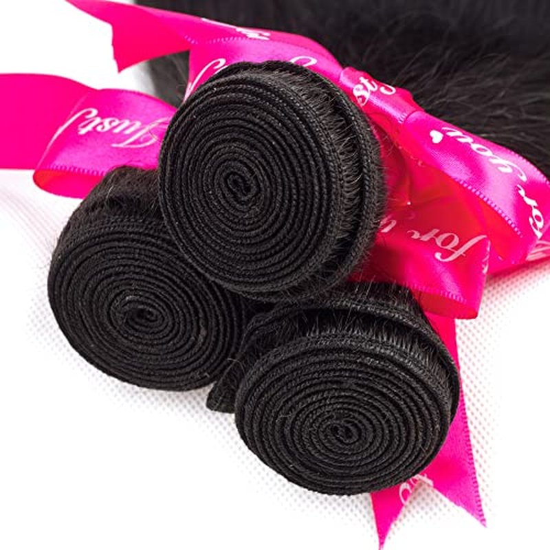 Subella Brazilian Straight Hair 3 Bundles 20 22 22inch Grade 10A Virgin Straight Human Hair Bundles Natural Black Color Hair Weave