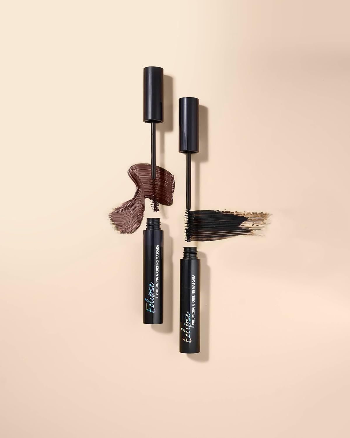 Lune+Aster Volumizing Curling Mascara - Black | Vegan Tubular Formula, Smudge-Proof & Easy Removal