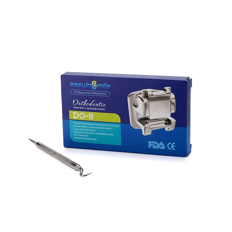 SNAWOP Orthodontic Self-Ligating Brackets 20PCS Dental Metal Braces with Open Tools Slot. MBT 022 3-4-5 with Hooks