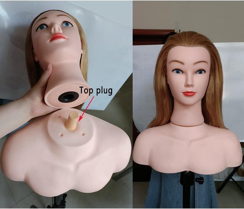 Shoulder Mannequin - Wig Head Support for Cosmetology & Hairdressing Training | Large Size