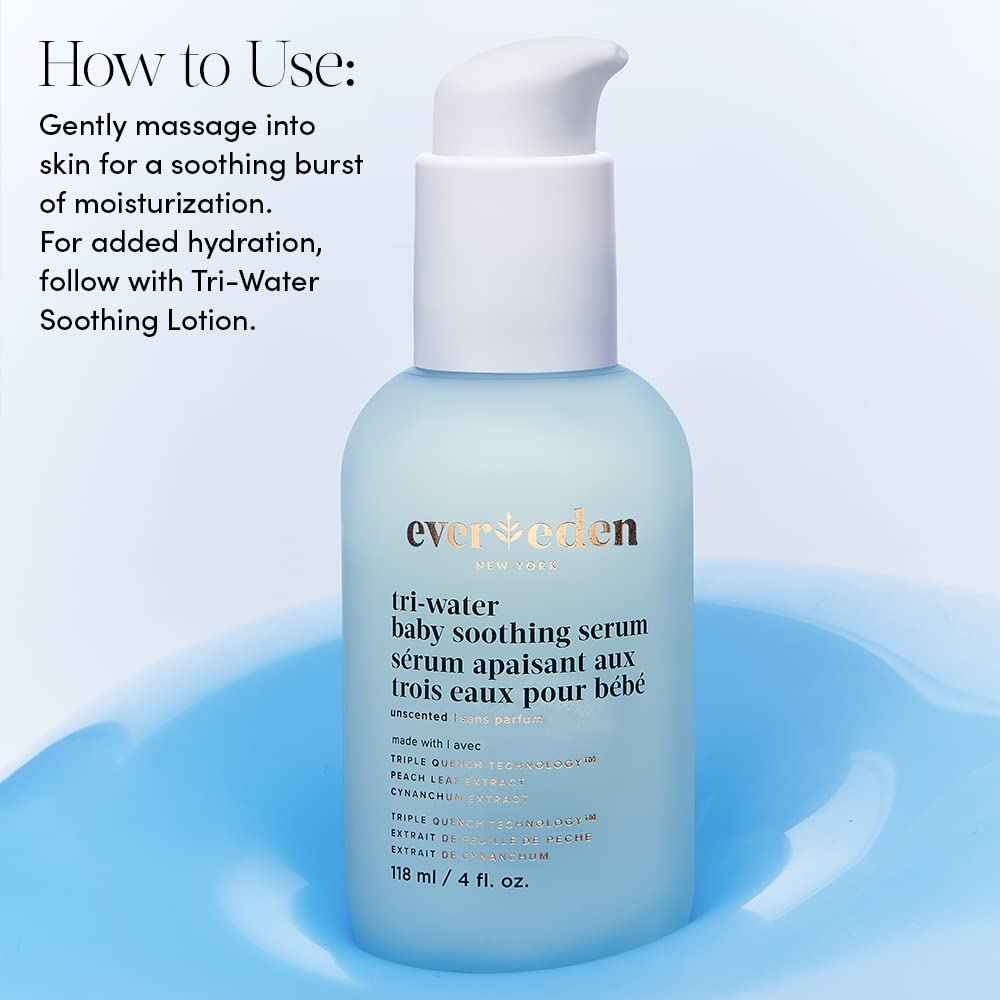Evereden Tri Water Baby Serum, 4 fl oz. |Clean and Clean Baby Care | Non-toxic and Fragrance Free | Clean Ingredients