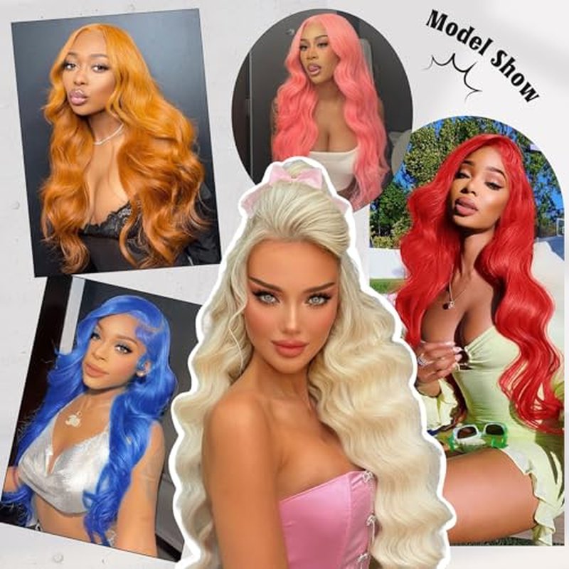 30 Inch 613 13x6 Lace Front Wig Human Hair 200 Density Blonde Body Wave Lace Front Wigs Human Hair Pre Plucked Blonde Wig Human Hair 613 HD Lace Frontal Wigs