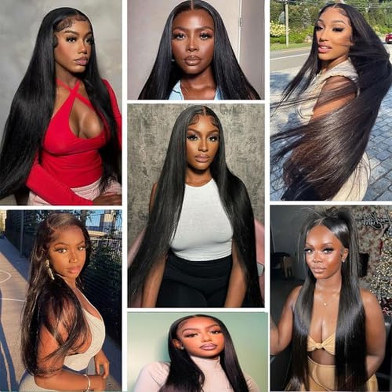 Straight Lace Front Wigs Human Hair Pre Plucked 13x4 HD Lace Frontal Wigs for Women Brazilian Virgin Human Hair Wig With Baby Hair Glueless Natural Color 180 Density 26 Inch