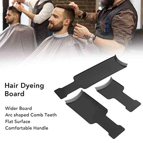 3pcs Hair Dyeing Board Highlighting Kit,Highlight Comb,Highlighting Board With Teeth Hair Dyeing Brush Hairdressing Styling Tool