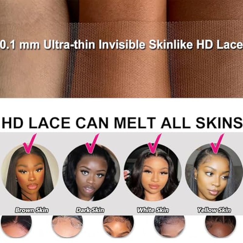 ITODAY 28 Inch Body Wave Lace Front Wig 100% Human Hair HD 200% Density13x4 Lace Frontal Wigs Human Hair Pre Plucked Free Part with Baby Hair