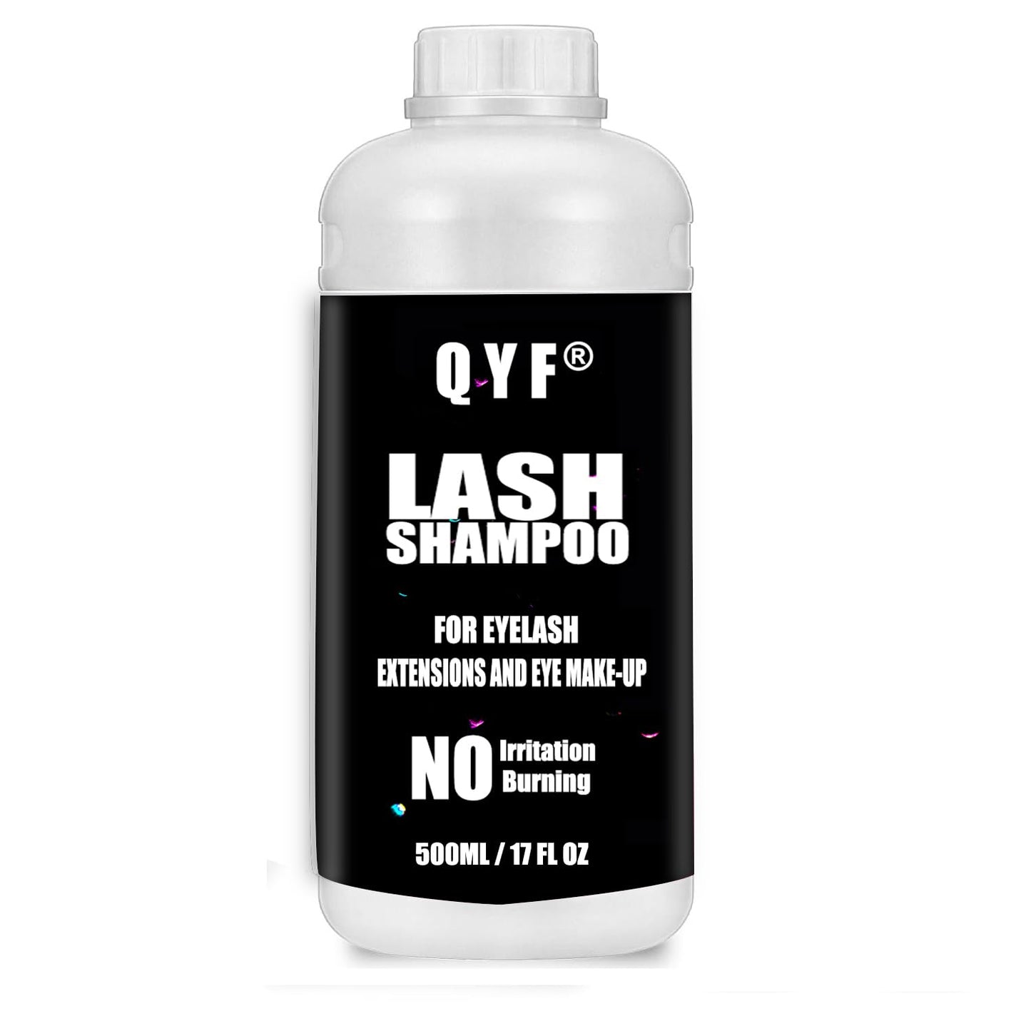 QYF Eyelash Extension Shampoo 500ml Lash Extensions Shampoo Eyelid Foaming Cleanser Paraben & Sulfate Free Non-Irritating for Professional Salon and Home Use
