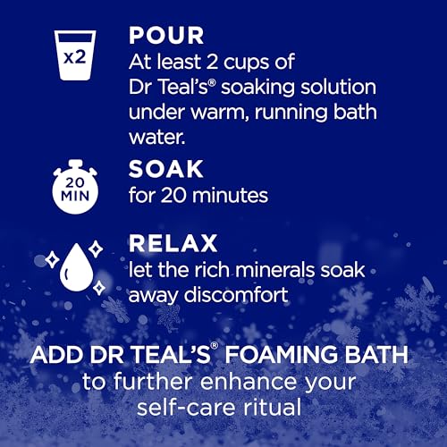 Dr Teal's Epsom Salt Magnesium Soak, Snowy Night, 3 lbs