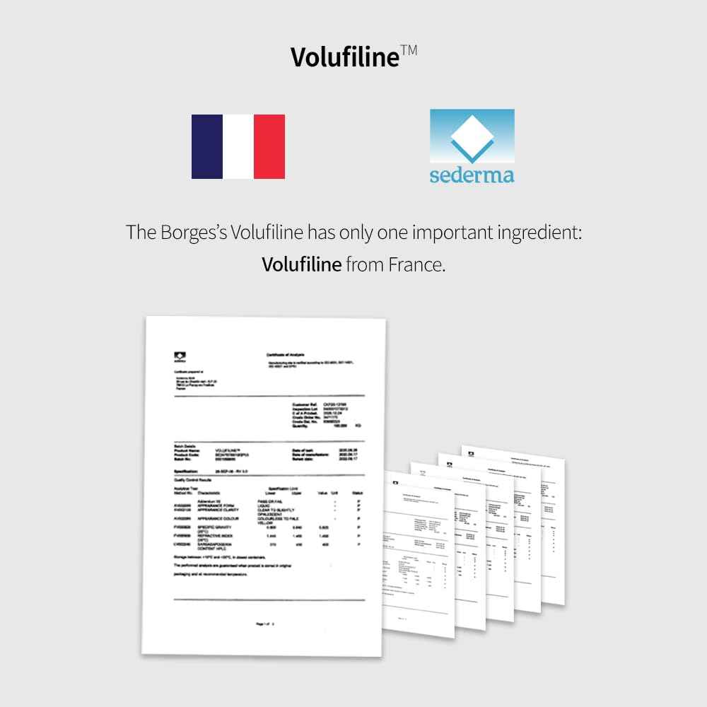 Volufiline Serum, Pure Volufiline Oil for face, breast, butt, under eyes, Skin Elasticity, 100% Genuine, France Sederma, Cosmetic booster korean volifiline glass bottle, 0.33 fl. oz.