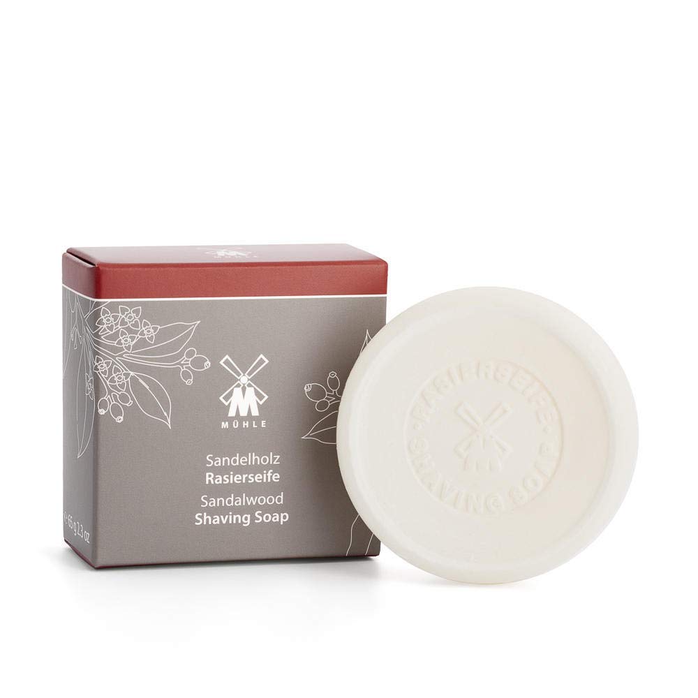MÜHLE SHAVE CARE Shaving Soap - Sandalwood Luxury Shaving Soap for Men, Rich Lather, Lightly Scented,65g