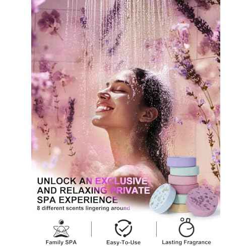 Shower Steamers ? 8 Scents (Lavender, Mint, Orange, Grapefruit, Eucalyptus Mint, Camellia, Baby Powder, Rose) Aromatherapy Relaxing Spa Gifts for Women, Stocking Stuffers, Christmas Gifts