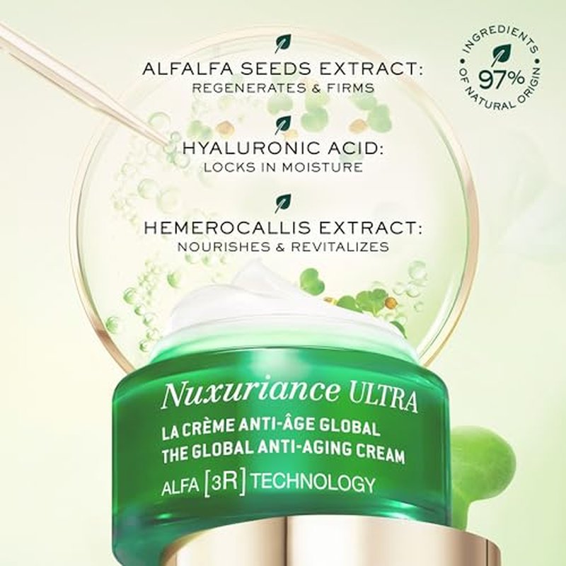 Nuxe Nuxuriance Ultra Global Anti-Aging Cream with ALFA 3R Technology, Firming, Anti-Aging Treatment, 1.7 Fl Oz