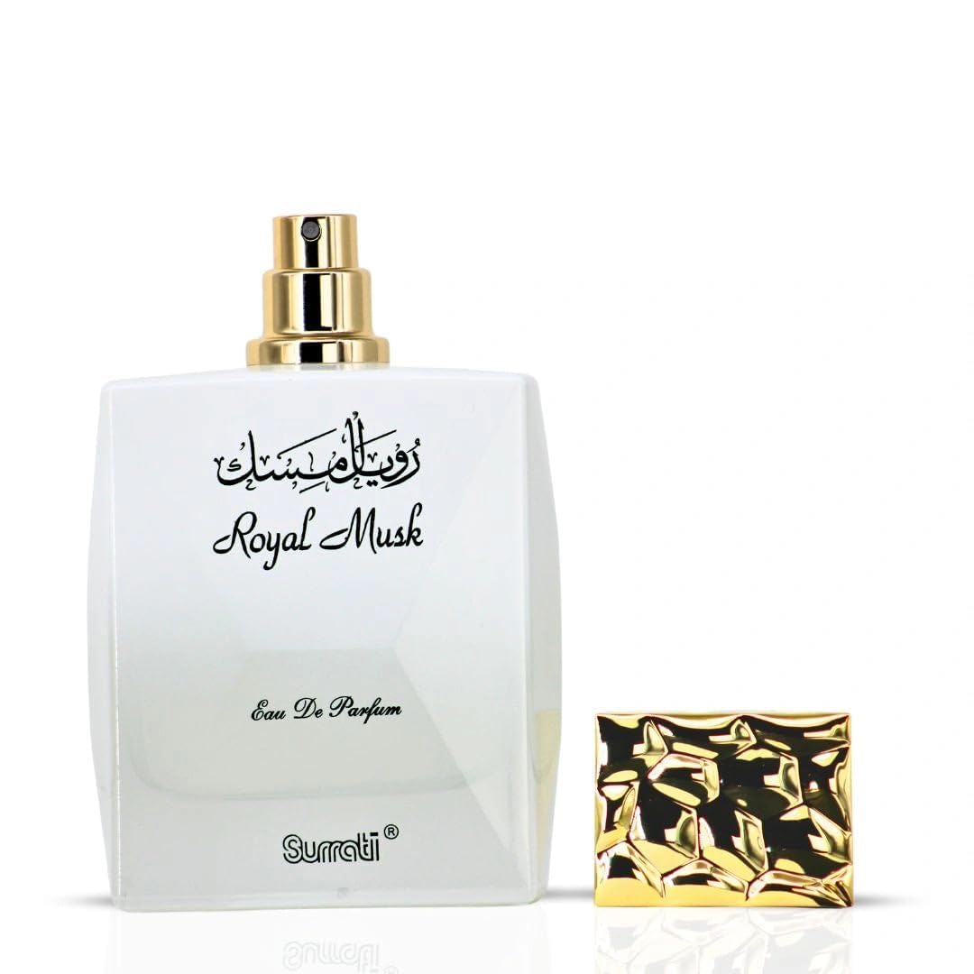 Surrati Royal Musk Eau de Parfum for Women 100ML | Long Lasting Arabian Perfume Spray with Citrus, Musk & Rose Notes