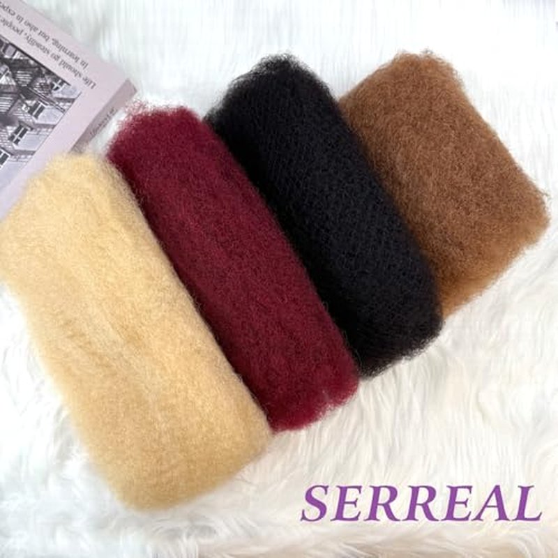 Afro Kinkys Bulk Human Hair 613# 4C Kinky Braiding Hair for Dreadlocks 10 Inch Blonde Human Cuban Twist Hiar for Loc Repair, Dreadlock Extensions, Mini Twists, Braids