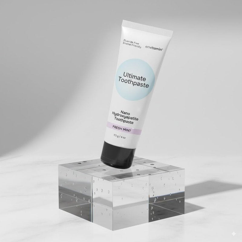 Fluoride-Free Nano Hydroxyapatite Toothpaste - Enamel Remineralization & Sensitive Relief | Fresh Mint, 4 oz (3 Tubes)