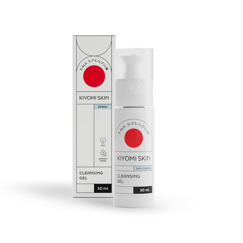 Cleansing Gel - Travel Size 1 fl. oz. | Vegan Facial Cleanser with AHA, Hyaluronic Acid & 5-ALA