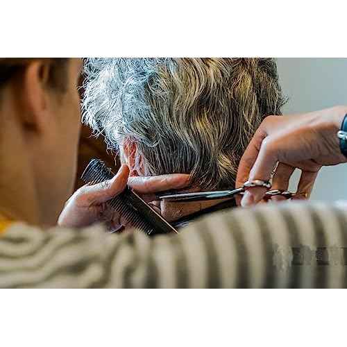 Professional Hair Cutting Scissors Multifunctional 7.8 inch Straight / 7.0 inch Thinnin Shears Tools for Mother Father Friends' Christmas Gift, Black