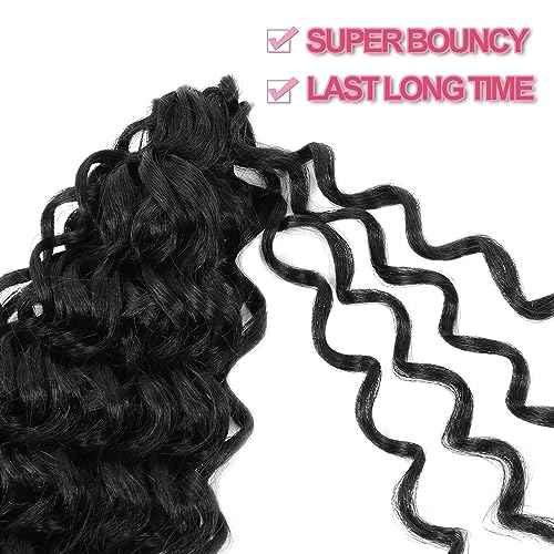 GoGo Curl Crochet hair 12Inch 6Packs Curly Crochet Hair Water Wave Crotchet Hair for Black Women (12 Inch (Pack of 6), 1B#) ¡¦