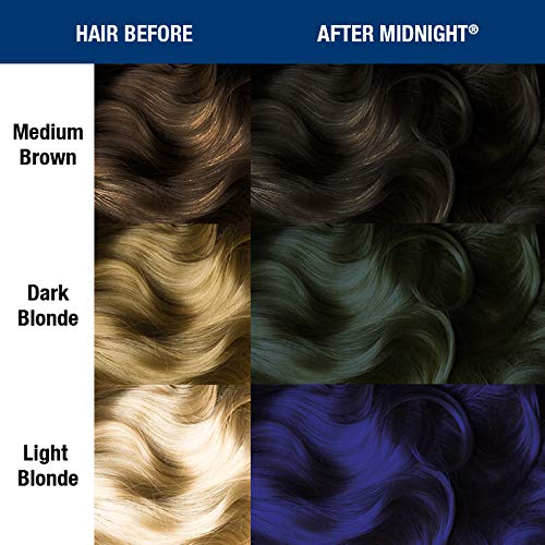 MANIC PANIC Classic After Midnight Semi Permanent Hair Color - Dark Blue Hair Dye for Women & Men That Lasts 4-6 Weeks - Vegan, Ammonia & Cruelty-Free - Create & Mix Custom Shades (4oz / 3pk)