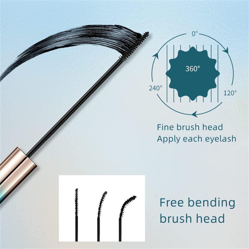 Ultra Fine Waterproof Mascara for Fine Short Eyelashes, Lengthening & Thickening, Catching Tiny Eyelashes (1 Pcs)