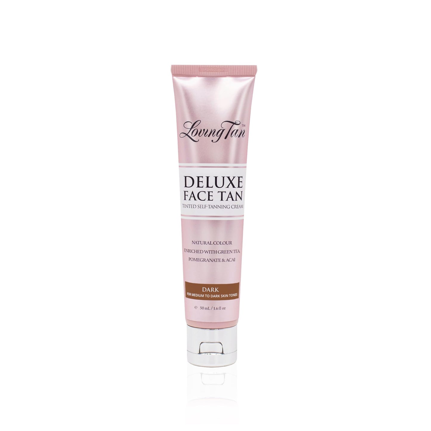 Loving Tan Deluxe Face Self Tanner, Dark - Streak Free, Natural, Professional Quality Sunless Tanning - 10+ Face Self Tanner Applications per Bottle, Cruelty Free, Naturally Derived DHA - 1.6 Fl Oz