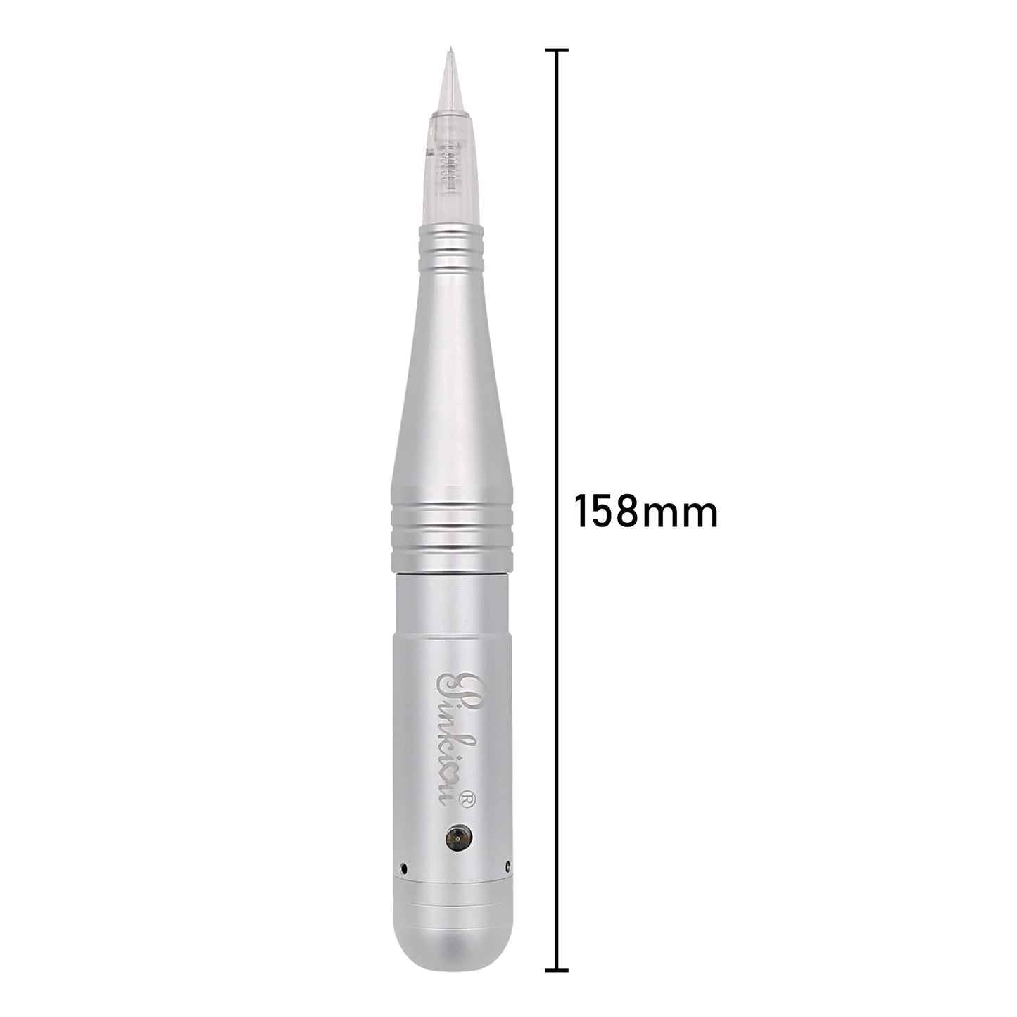 Pinkiou Permanent Makeup Machine MicroPigmentation Pen Hair Stroked Eyebrow Professional Microblading Pen Machine For EyeBrow Eyeline Lip Brow Lamination（Silver）