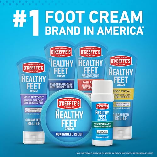 O'Keeffe's for Healthy Feet Intensive Healing Balm; Guaranteed Relief for Extremely Dry; Cracked Feet; Heel Balm that Instantly Fills Dry; Cracked Heels; 2.2oz Stick; (Pack of 1)