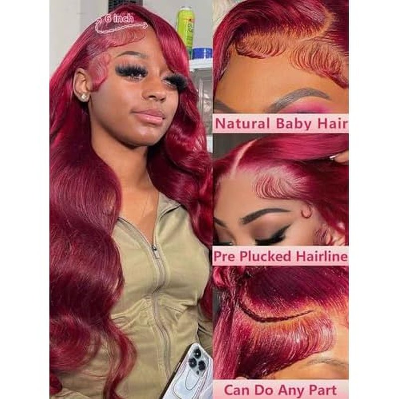 99j 13x4 Body Wave Lace Front Wigs Human Hair Pre Plucked 200 Density HD Lace Front Wigs for Women Glueless Wigs Human Hair Natural Black Color 22 Inch