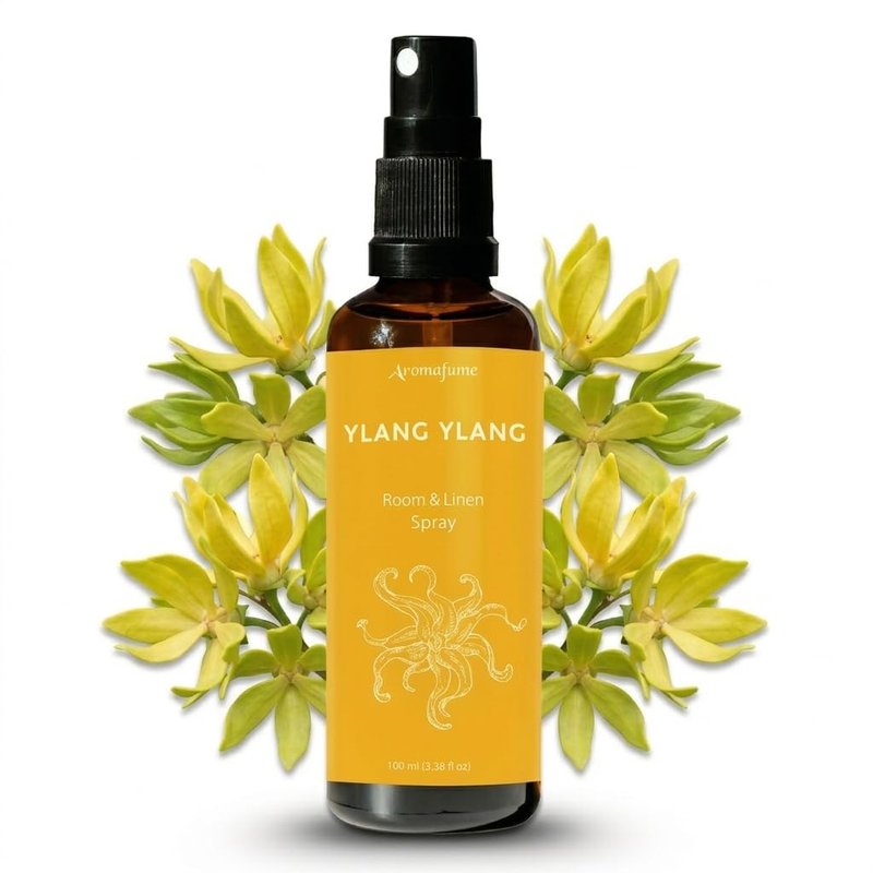 Ylang Ylang Room, Linen & Pillow Spray by Aromafume | 100ml/3.38 fl oz | with Ylang Ylang Essential Oil | Aromatherapy Spray | Mist for Bedding, Fabrics