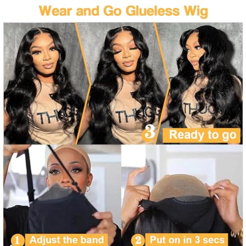 5x5 Hd Lace Closure Wigs Human Hair Pre Cut Lace Glueless Wig Wear and Go Wigs Human Hair Pre Plucked 180 Density Body Wave Lace Front Wigs Human Hair Glueless for Women Natural Hairline