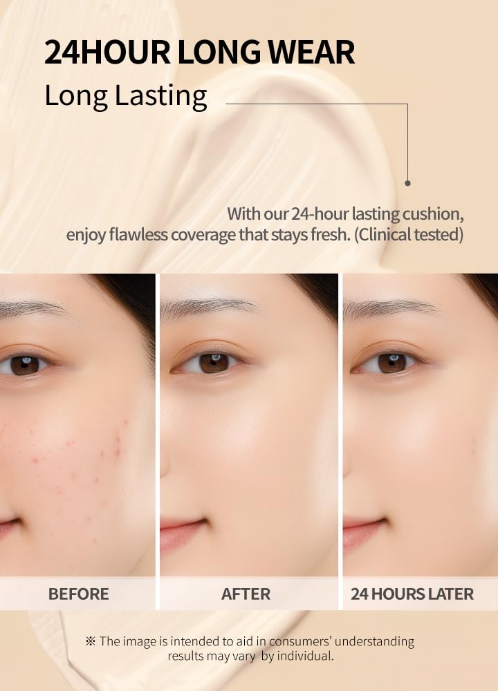 Beaudiani Mesh Tight UP Cushion | Cushion Foundation | Buildable Coverage| Natural Finish | Dewy Glow Make up (REFILL Of Healty and warm neutral undertone (#23))