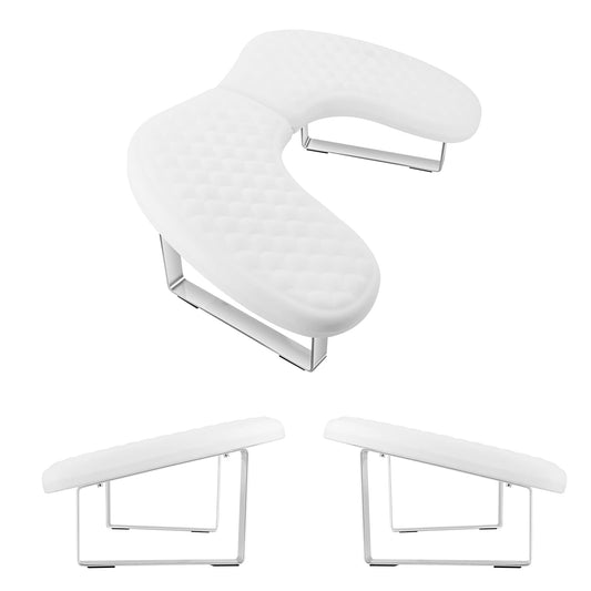 Arm Rest for Nails Tech,U Shape Comfortable Nail Arm Rest Pillow Cushion,Detachable Manicure Hand Rest Holder with Anti-slip Legs,Memory Foam(White)