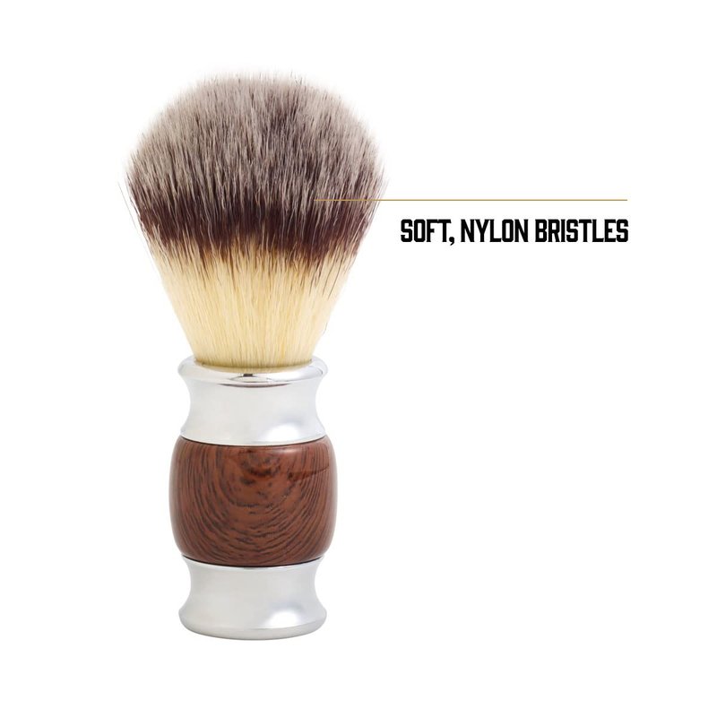 Union Razors SS4W Three Piece Shave Kit with Razor, Shaving Brush & Stand